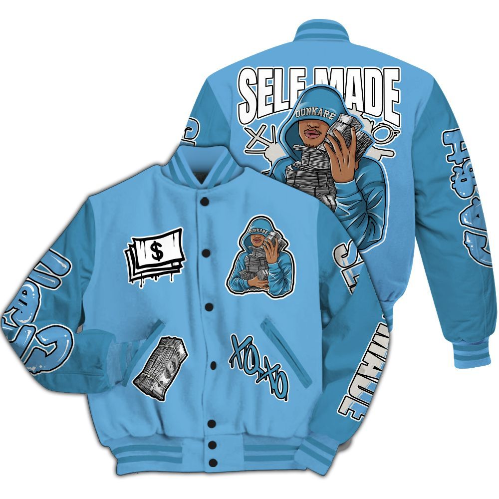 Varsity Jacket To Match SB Dunk Low University Blue - Selfmade All Over Print