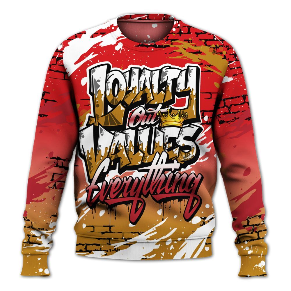 Sweatshirt To Match Scoot Zeros Retro Portland - Values Of Loyalty Drip All Over Print