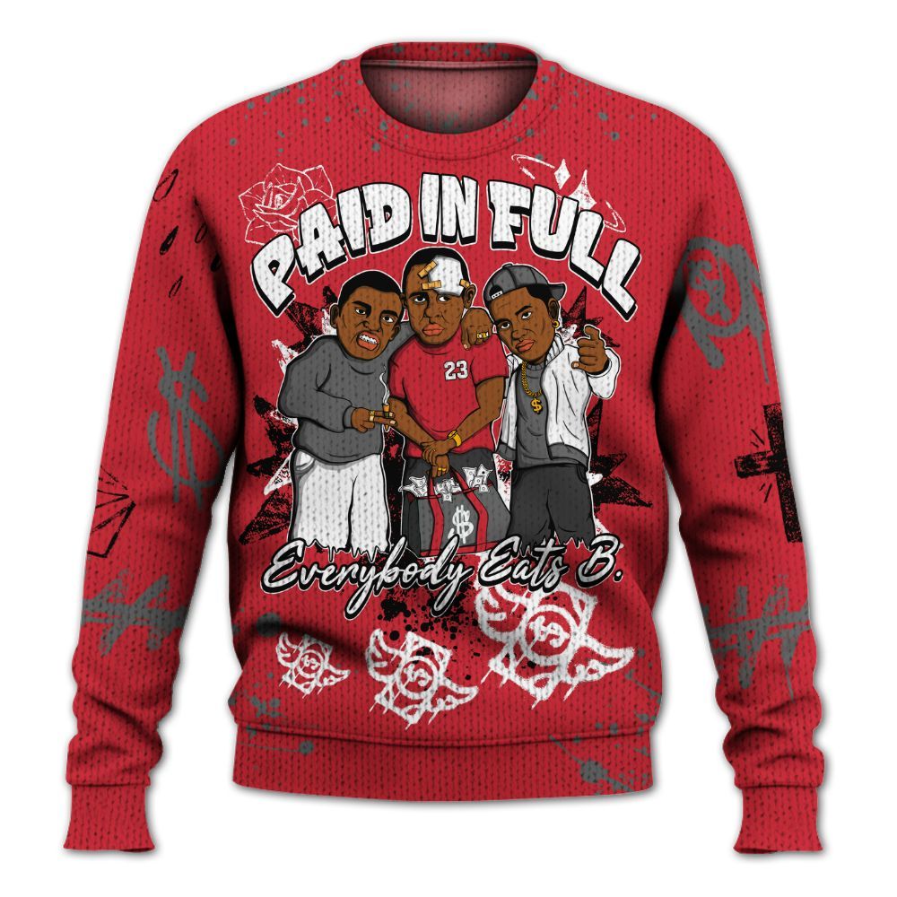 Sweater To Match Bunny 2025 8s - Everybody Paid In Full Crayon Graphic