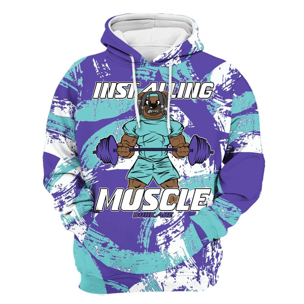 Hoodie To Match Low Hornets 1s - Installing Muscle Bear Circle Slpash All Over Print