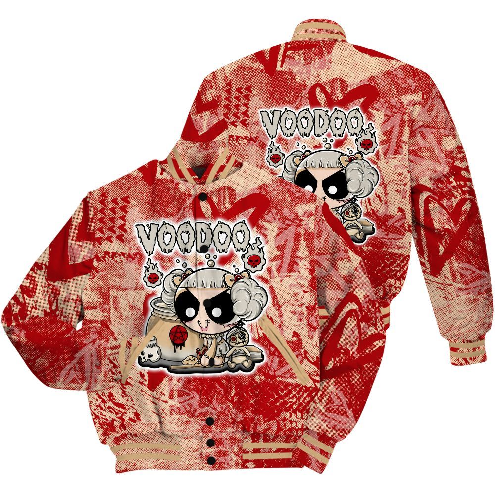 Varsity Jacket To Match Dunk Low Strawberry Waffle Shirt - Voodooz Heart Grunge All Over Print