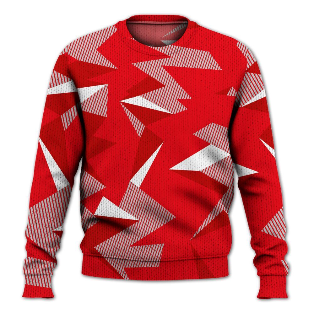 Knitted Sweater To Match Air Max 1 Low Poly - Geometric Camouflage Pattern