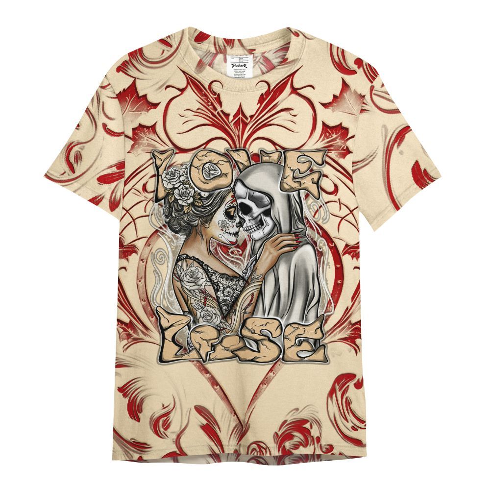 Shirt To Match Dunk Low Strawberry Waffle - Loves Lose Gothic All Over Print