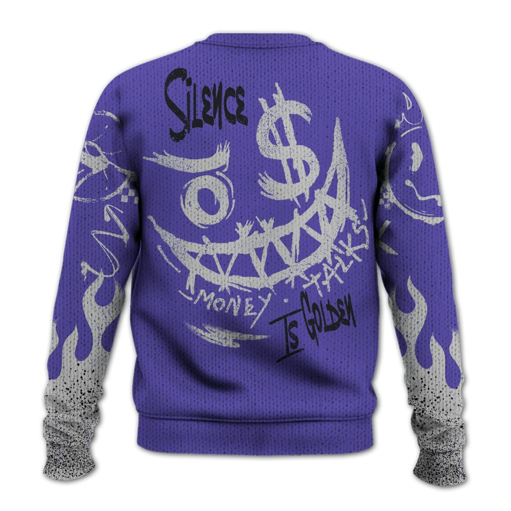 Knitted Sweater To Match Retro Concord 5s - Mouth Burning Street Style