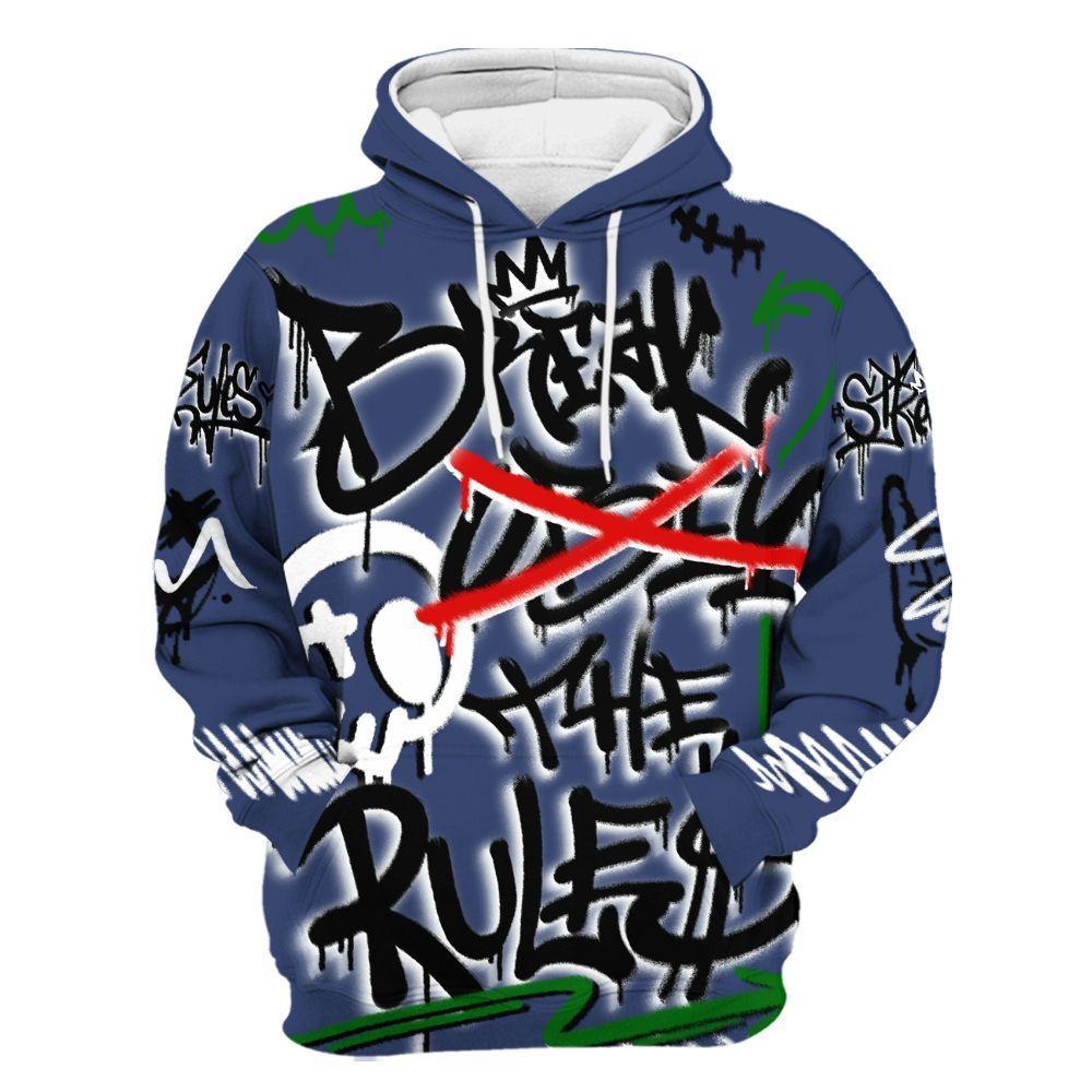 Hoodie To Match Midnight Navy 13s - Break Rules Streetwear All Over Print