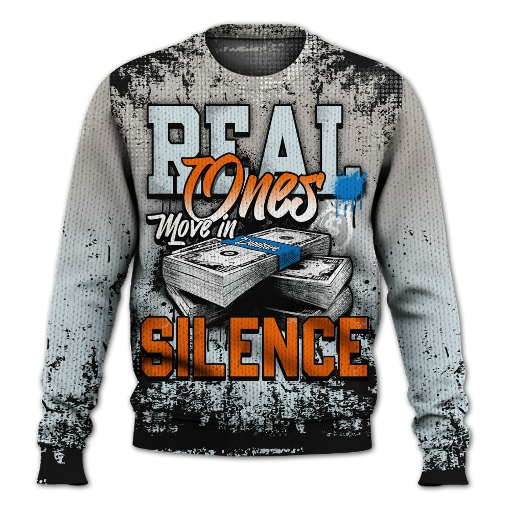 Sweater To Match Retro High OG Alaska 1s - Move In Silence Money Street Retro Graphic