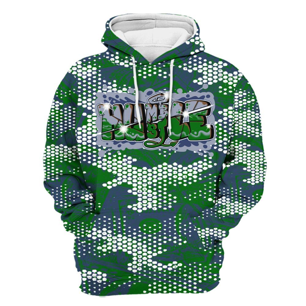 Hoodie To Match Midnight Navy 13s - Humbled Hustles Graphic Banknotes All Over Print