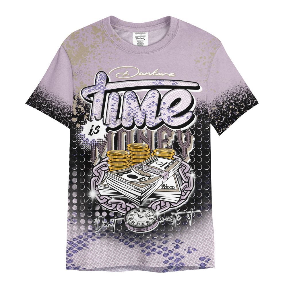 Shirt To Match Air Force 1 Low Purple Snake - Halftone Time Is Money All Over Print