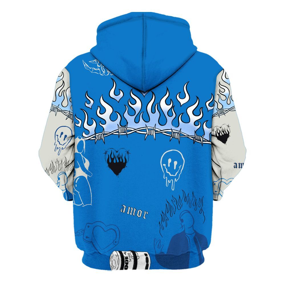 Hoodie To Match Blueberry 12s - Snake Trust No One All Over Print