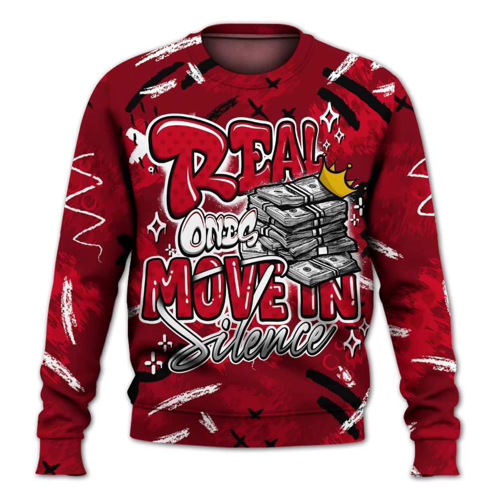 Sweatshirt To Match Cortez GS Valentine's Day - Real Ones Move In Streetwear All Over Print