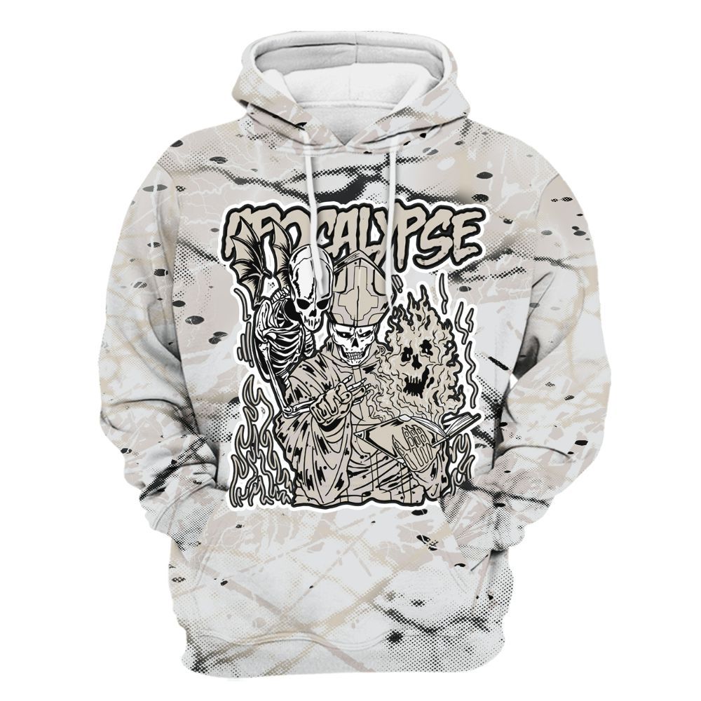 Hoodie To Match Retro Reverse Metallic 5s - Apocalypse Skeleton Profound All Over Print