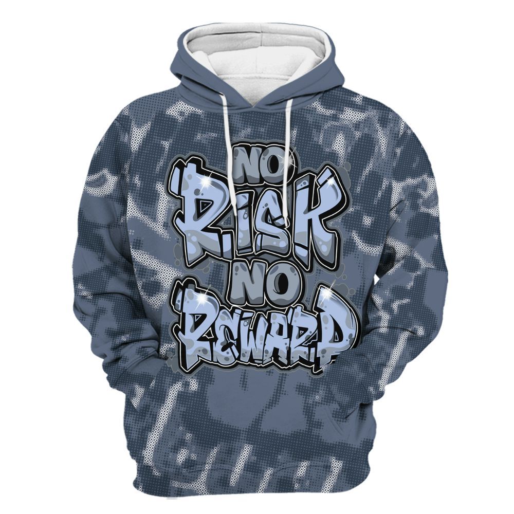 Hoodie To Match Low Diffused Blue 11s - No Risks No Reward Street All Over Print