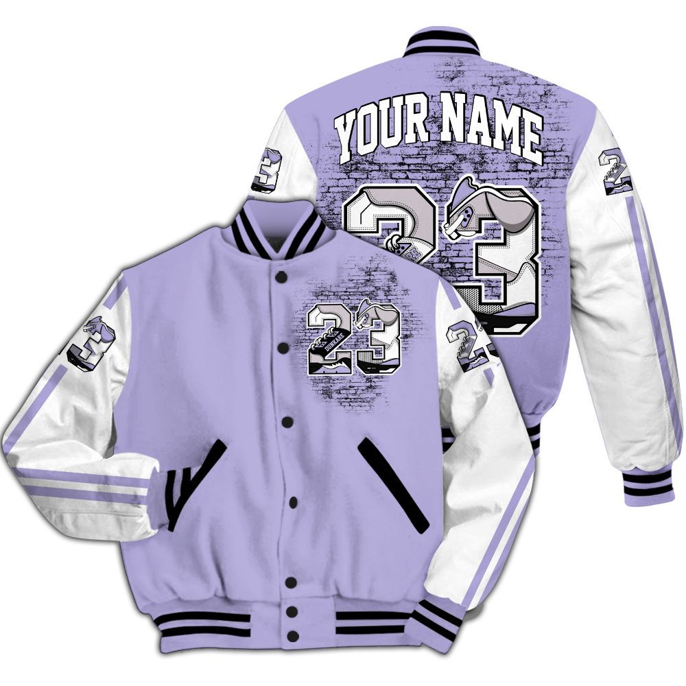 Varsity Jacket To Match Low Pure Violet 11s - Custom Name Number 23 5s All Over Print