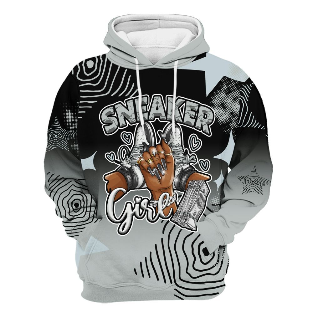 Hoodie To Match Black Wolf Grey 12s - Sneakerz Girlz Unique Starz All Over Print