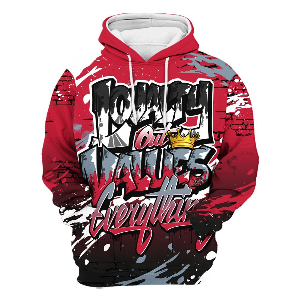 Hoodie To Match Retro Infrared Salesman 6s - Values Of Loyalty Drip All Over Print