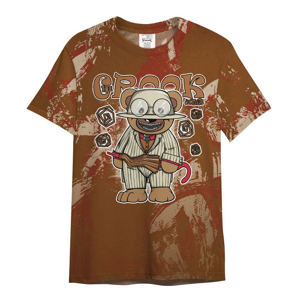 Shirt To Match Archaeo Brown 5s - Swindler Bear Circle Slpash All Over Print