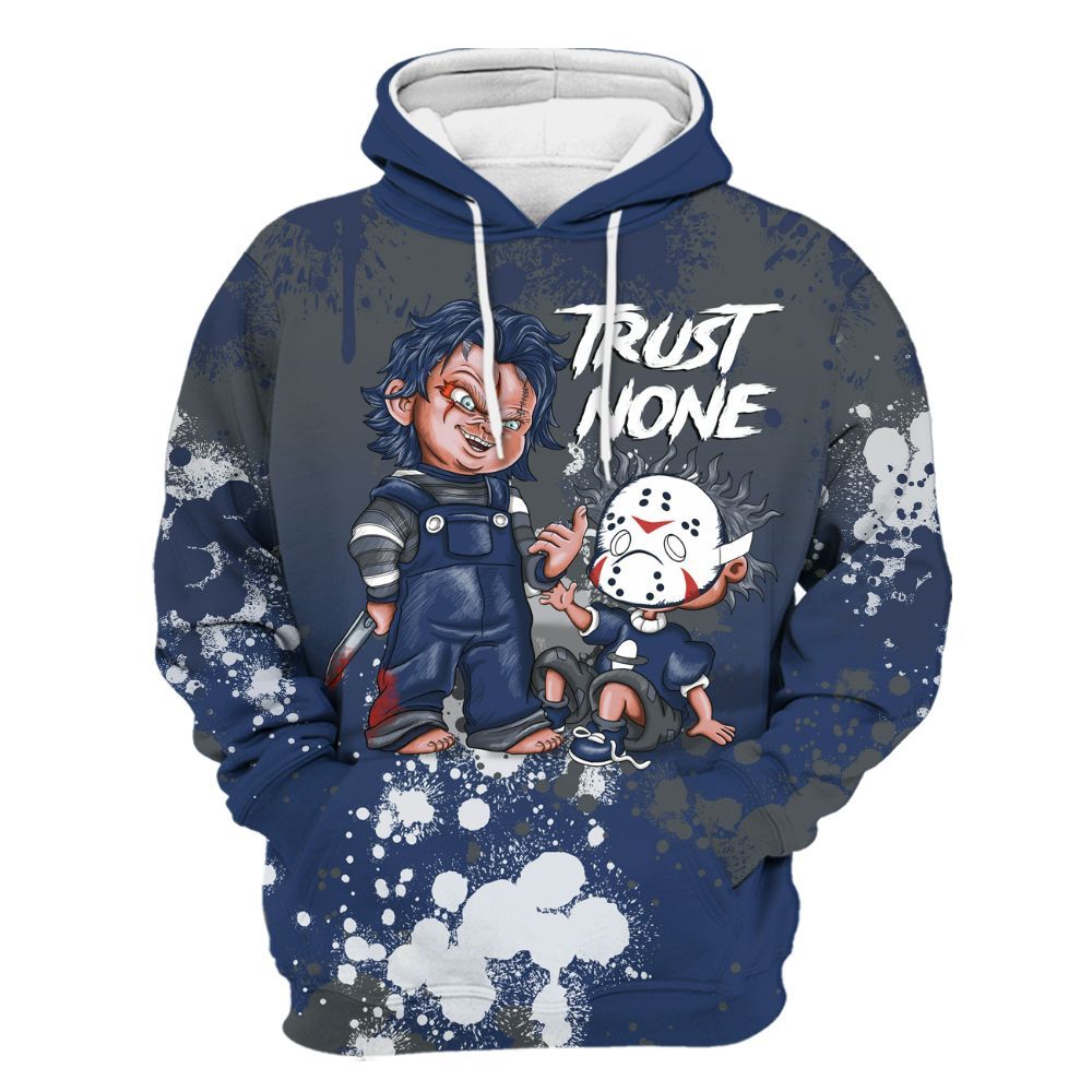 Hoodie To Match Retro Flint 13s - Trust No One Scary All Over Print