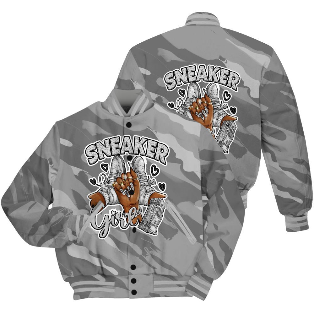 Varsity Jacket To Match Black Wolf Grey 12s Shirt - Sneakerz Girlz Colored All Over Print