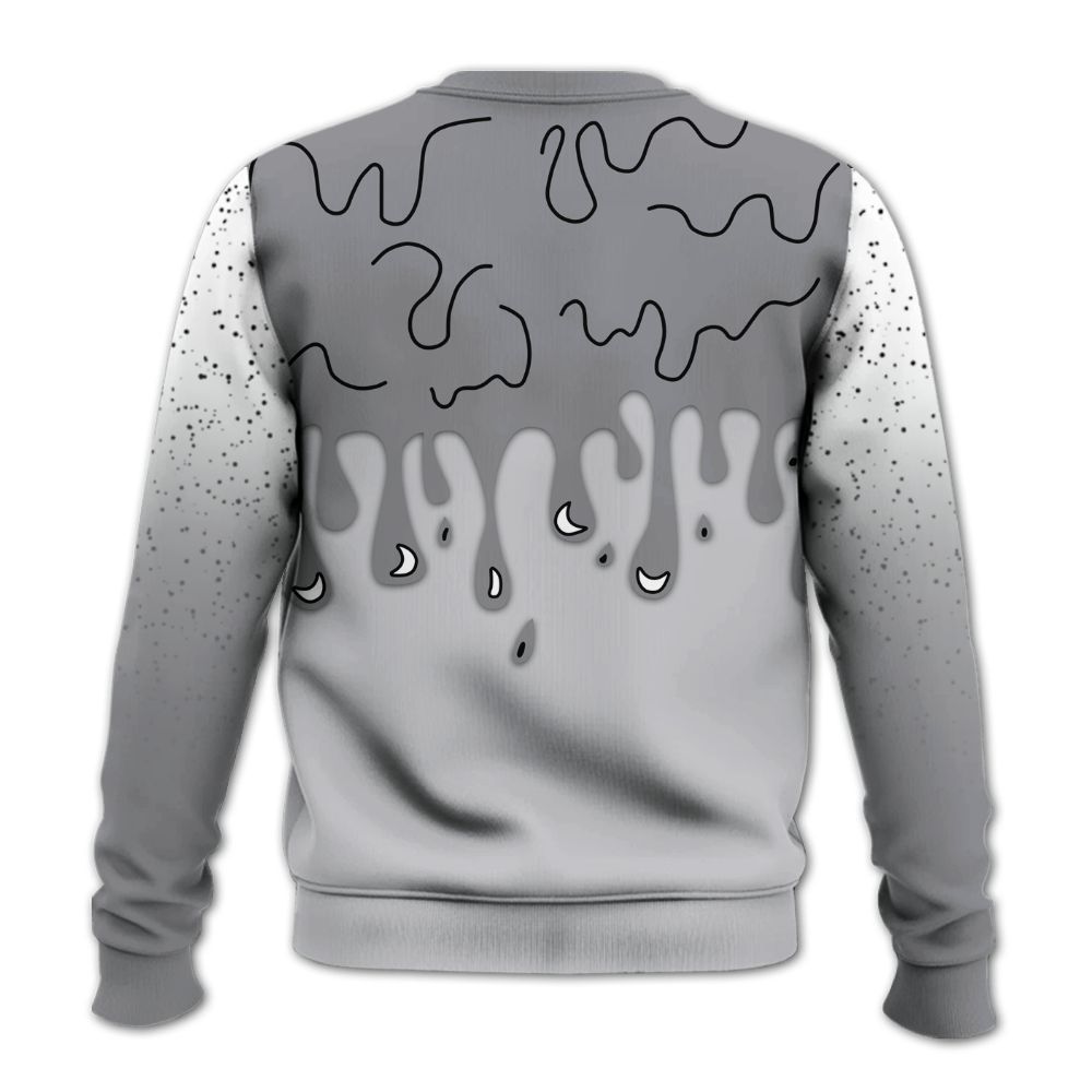 Sweatshirt To Match Retro Wolf Grey 5s - Snake Trust No One Drip All Over Print