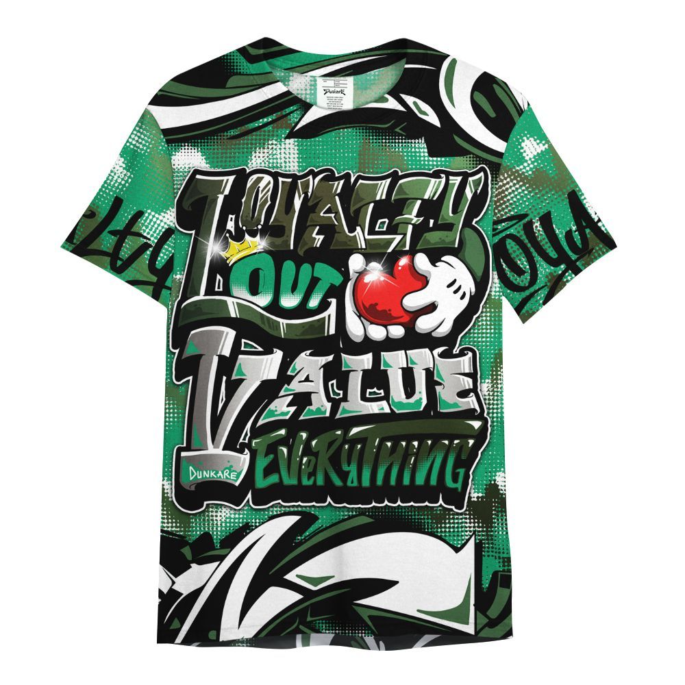 Shirt To Match Foamposite Pro Pine Green 2025 - Loyalty Out Value Graffiti All Over Print
