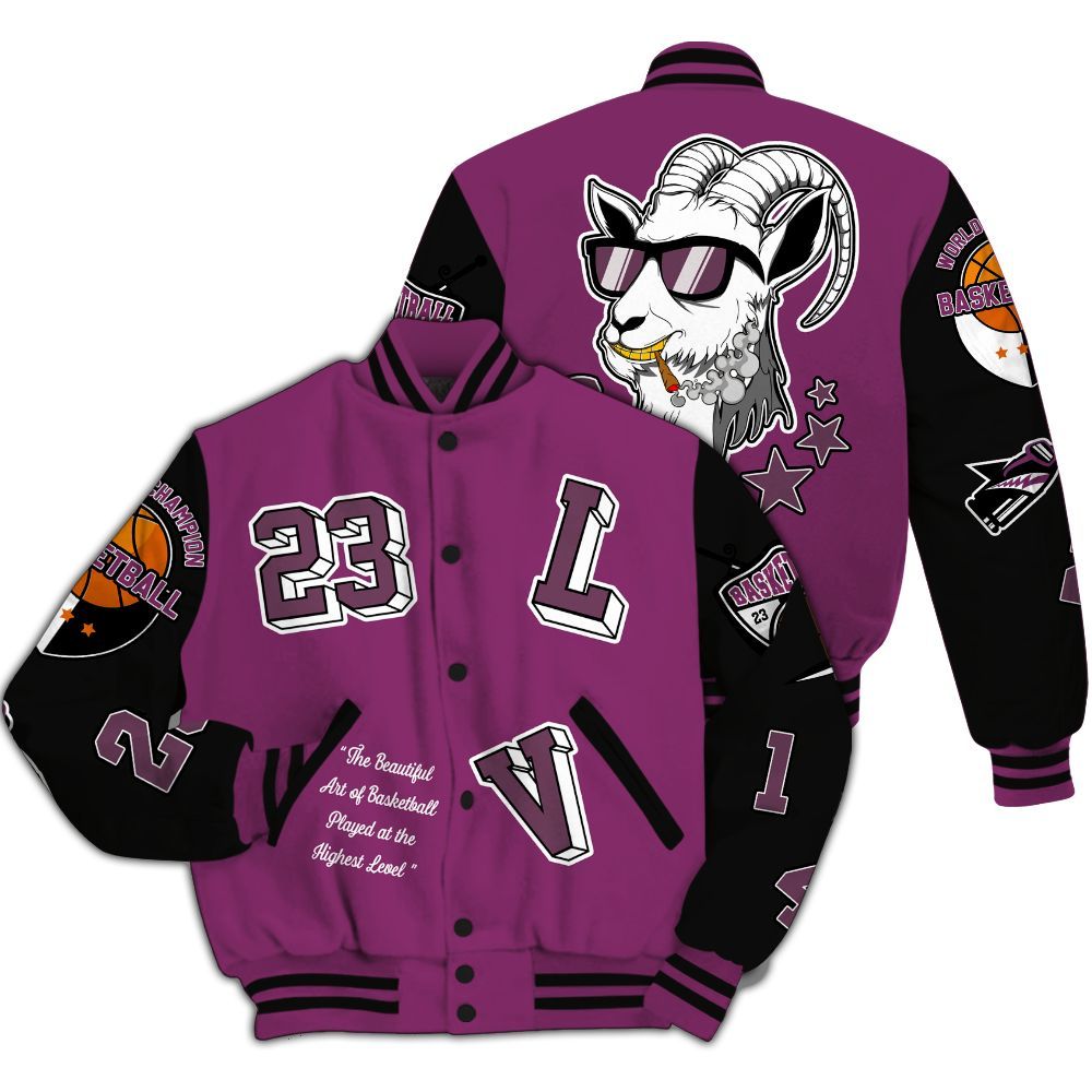 Varsity Jacket To Match Air Max Sunder Gore Tex Bold Berry - The GOAT Got Em Streetwear All Over Print