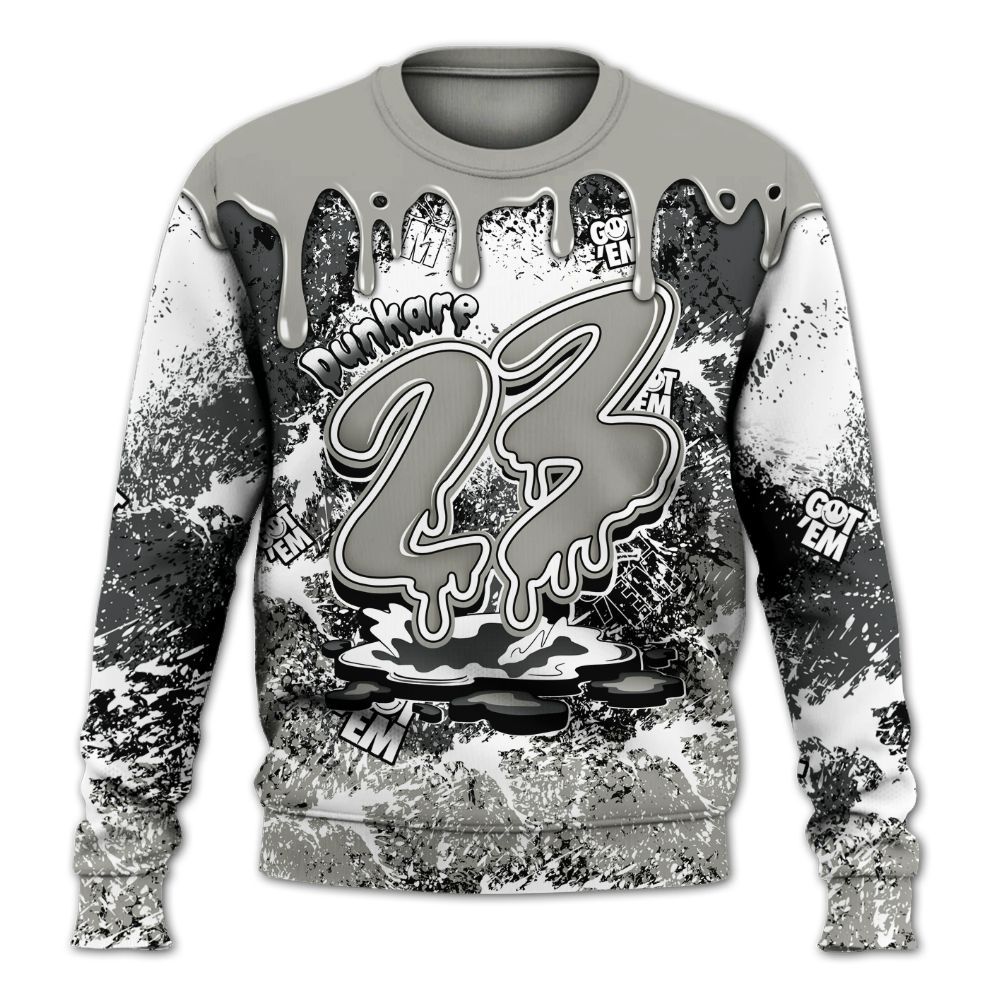 Sweatshirt To Match High Satin Shadow 1s - Dripping 23 Drip All Over Print