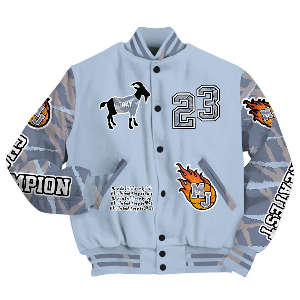 Varsity Jacket To Match Ja 2 Induction - 23 G.0.A.T Jump Up Basketball All Over Print