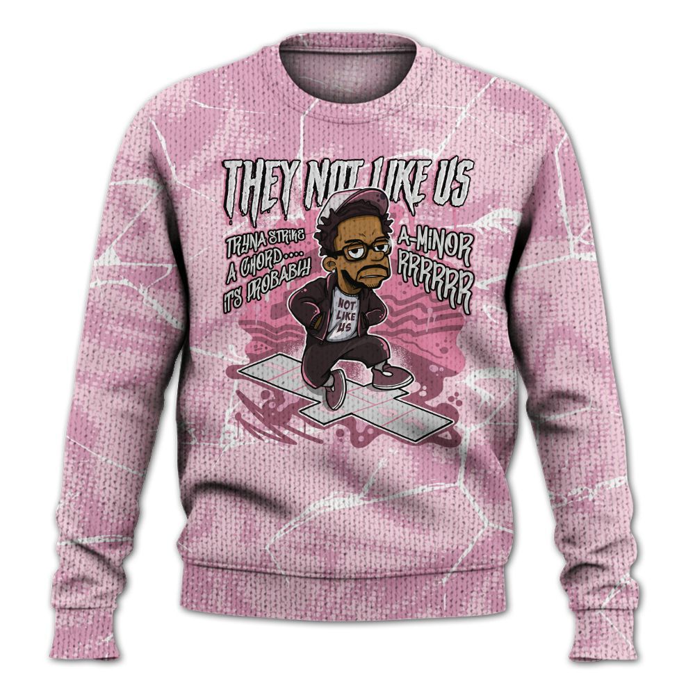 Knitted Sweater To Match Orchid 4s - Hopscotch Dislike Us Graphic Crack