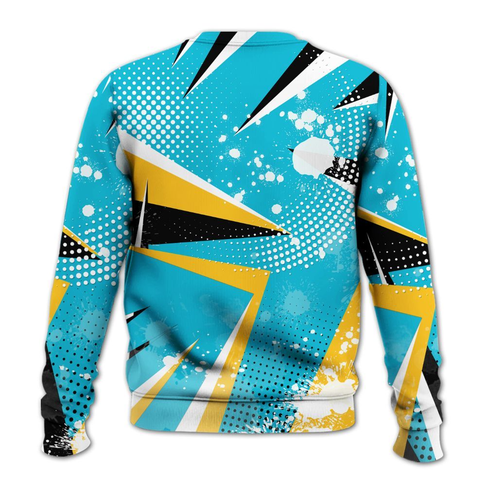 Sweatshirt To Match Retro Aqua 5s - Poly Trust No One Dripping All Over Print