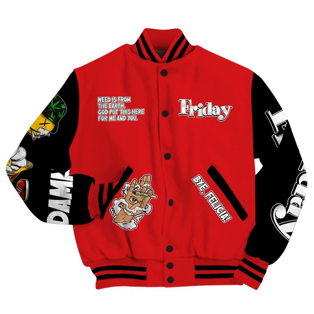 Varsity Jacket To Match Low Bred 11s Shirt, Friday Sneaker Stress Style All Over Print