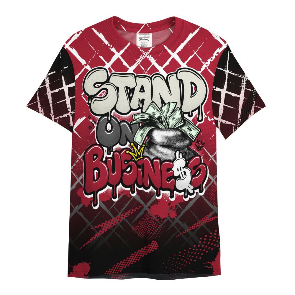 Shirt To Match High OG Black Toe Reimagined 1s - Halftone Stand Business Dripping All Over Print