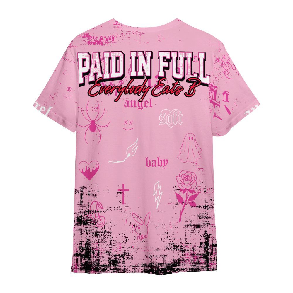Shirt To Match Retro Bubble Gum Pink 6s - Paid In Full Money All Over Print
