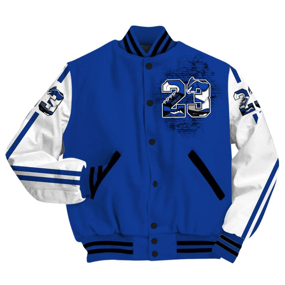 Varsity Jacket To Match Air Foamposite One Royal - Custom Name Number 23 5s All Over Print