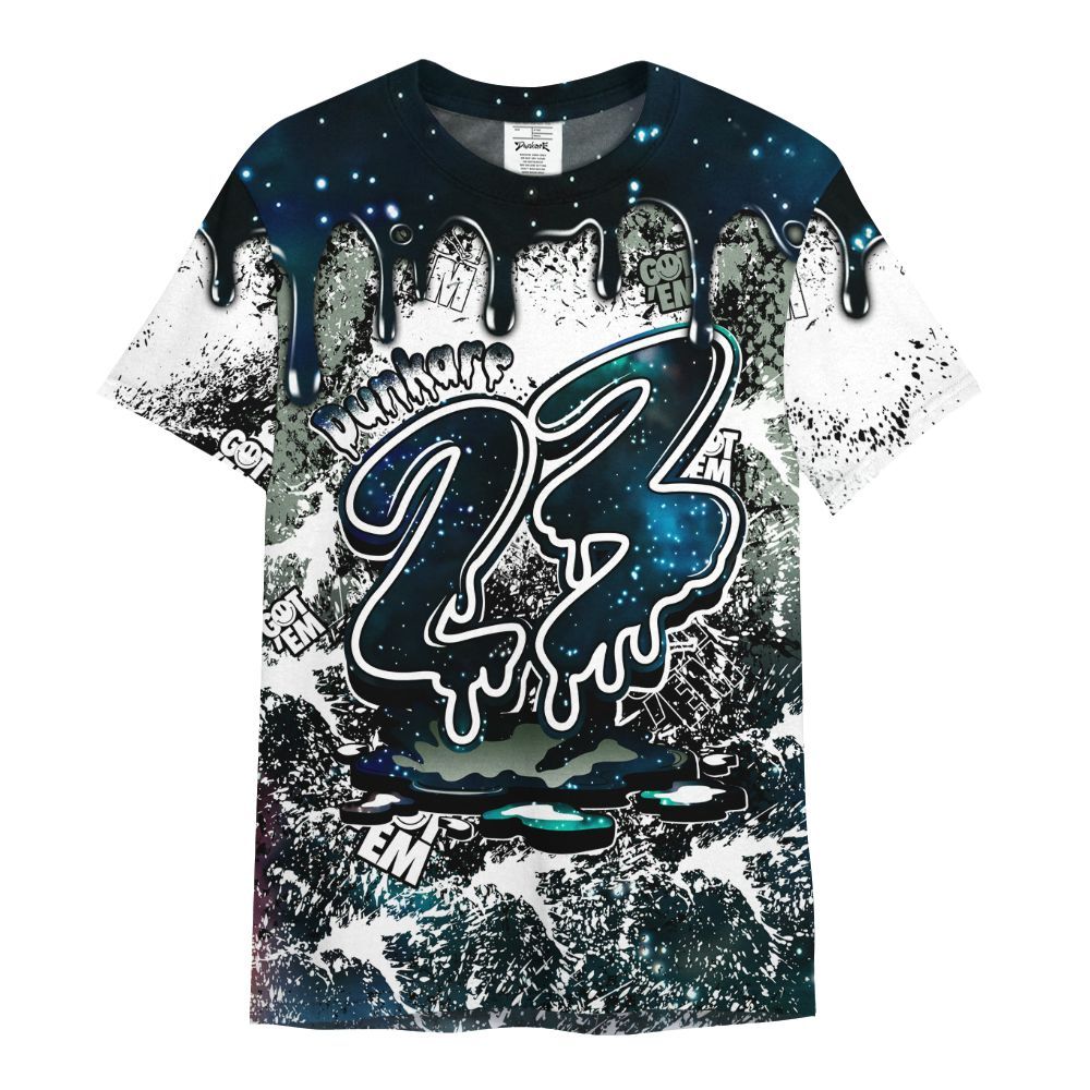 Shirt To Match Air Foamposite One Galaxy - Dripping 23 Drip All Over Print