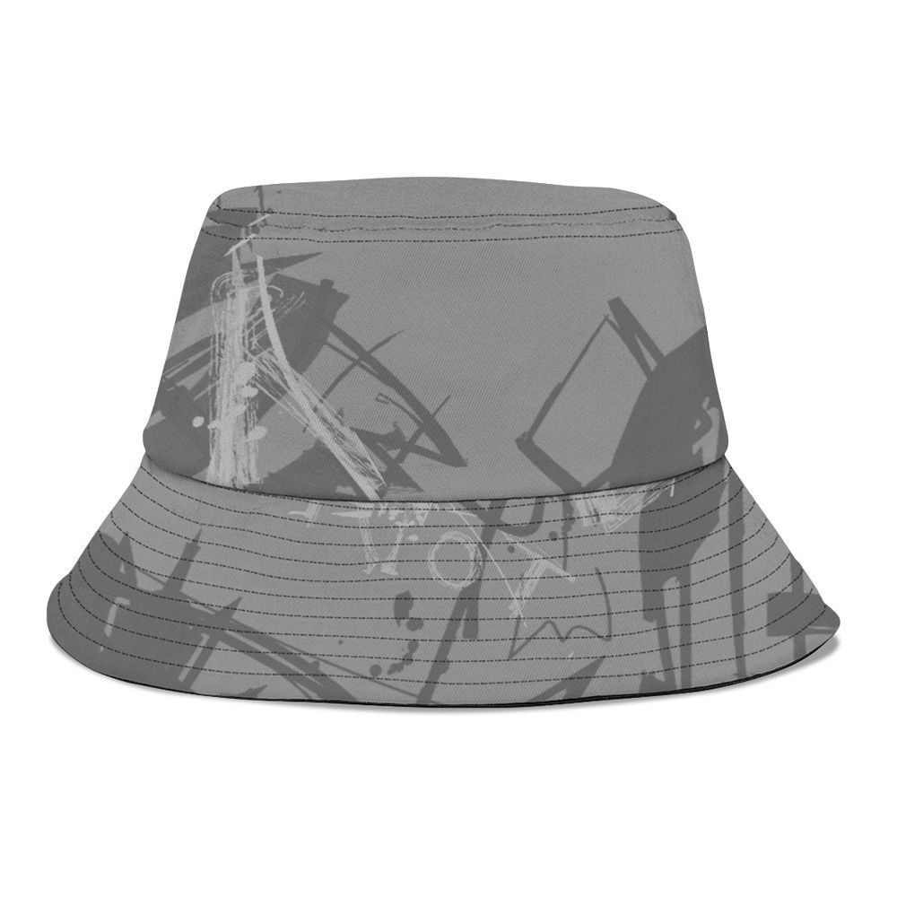 Bucket Hat To Match Black Wolf Grey 12s - Seeya Skeleton Messyz Graphic
