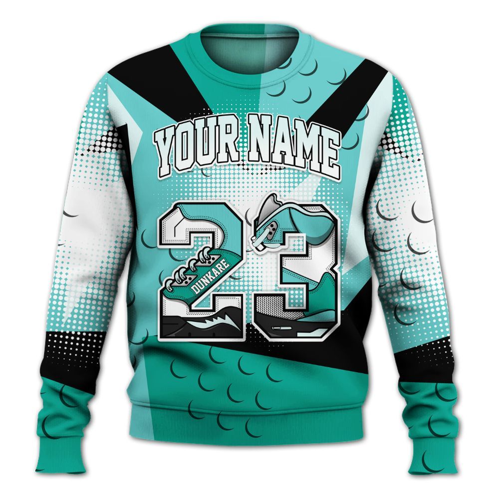 Sweatshirt To Match KD 4 Easter Mint Candy - Custom Name 23 5s All Over Print