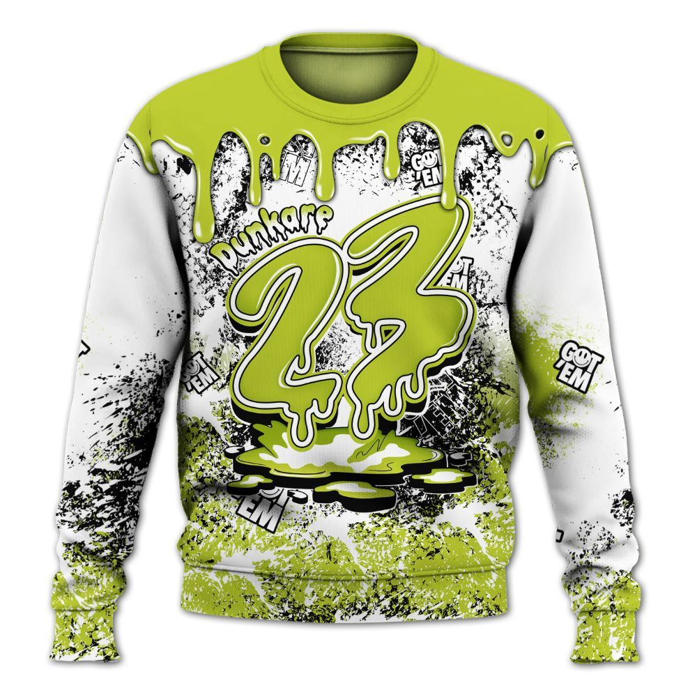 Sweatshirt To Match Bright Cactus 13s - Dripping 23 Drip All Over Print
