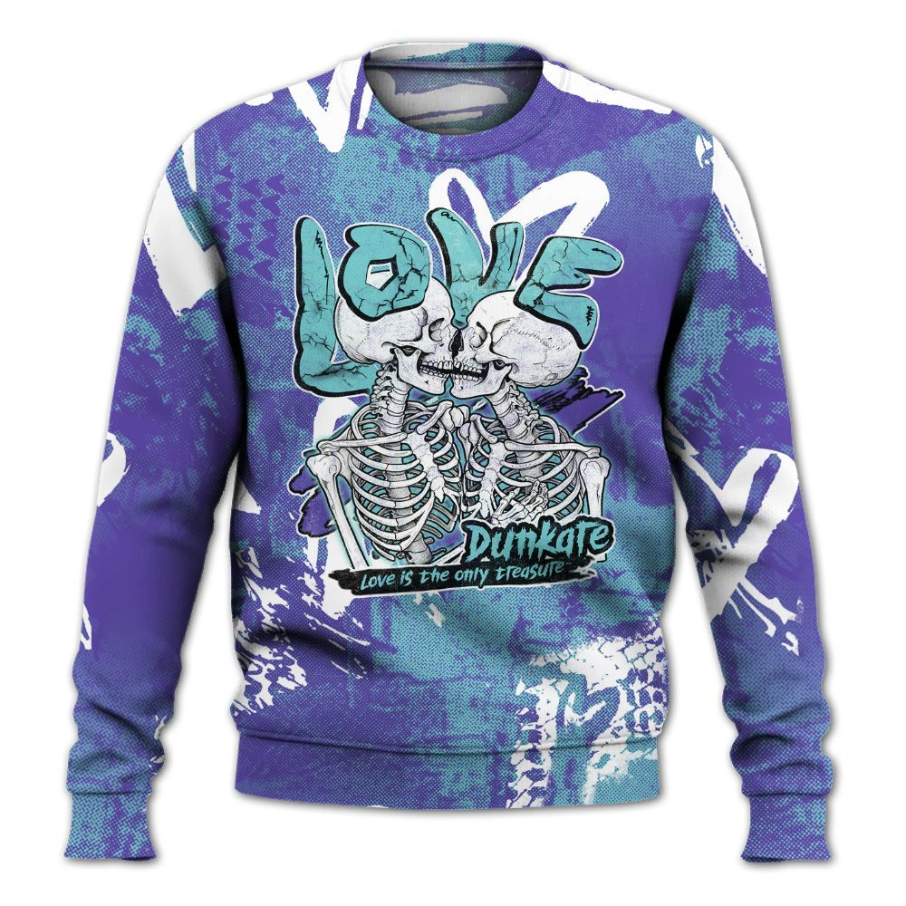 Sweatshirt To Match Low Hornets 1s - Skull Love All Over Print