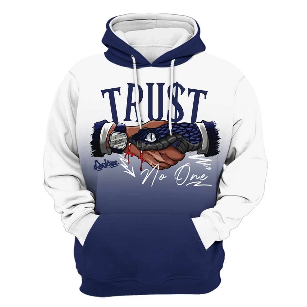 Hoodie To Match Midnight Navy 11s - Snake Trust No One Drip All Over Print