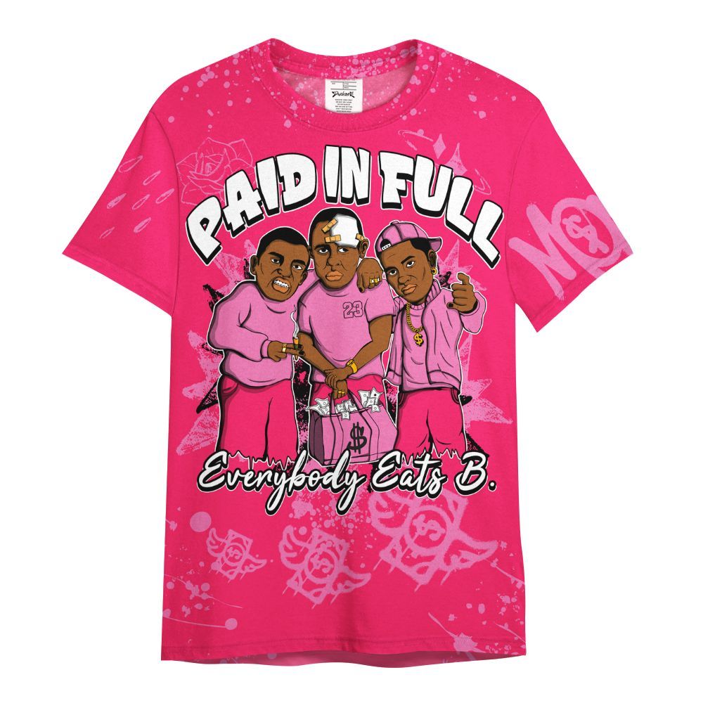 Shirt To Match Air VaporMax Plus Triple Pink - Everybody Paid In Full Crayon All Over Print