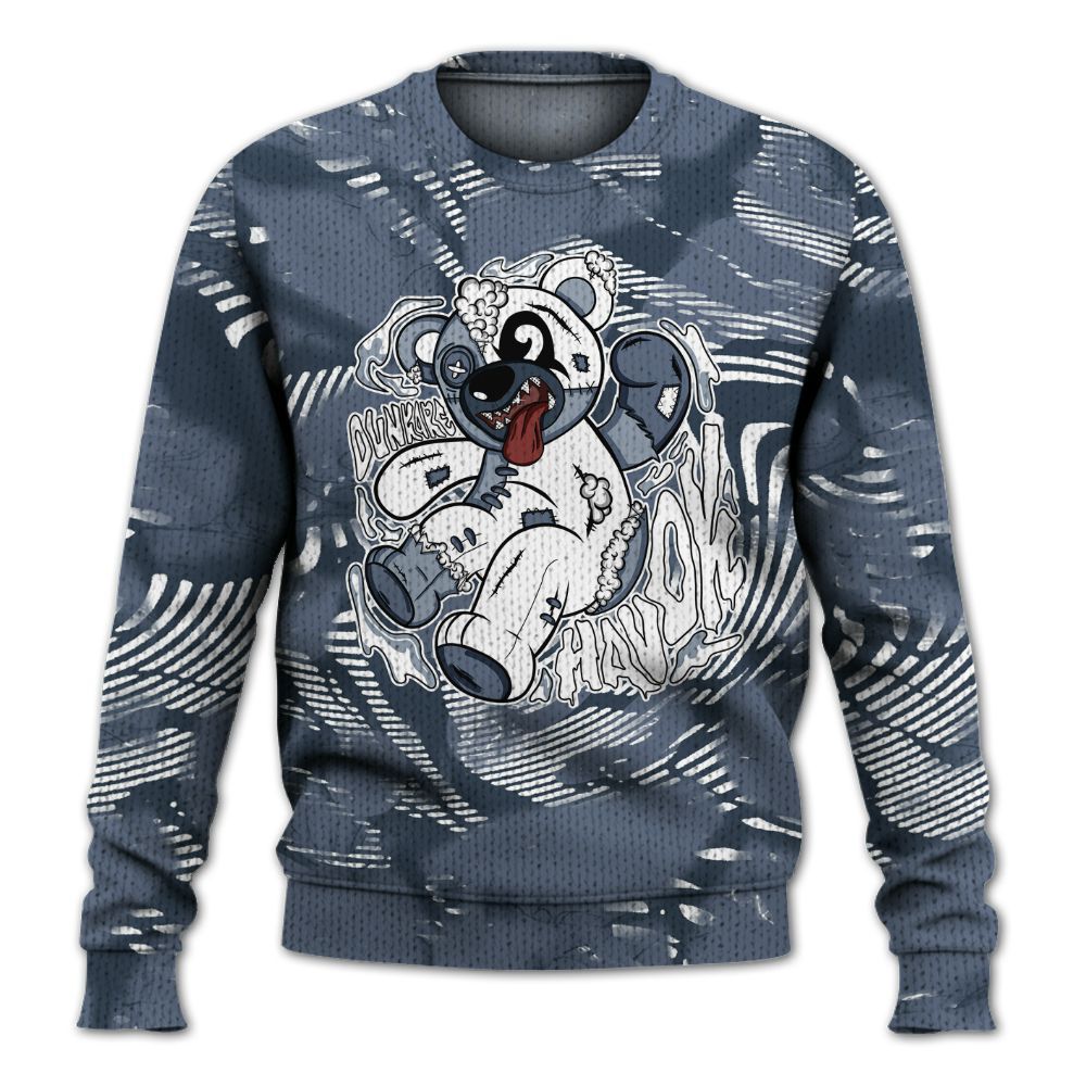 Knitted Sweater To Match Low Diffused Blue 11s - Havok Bear