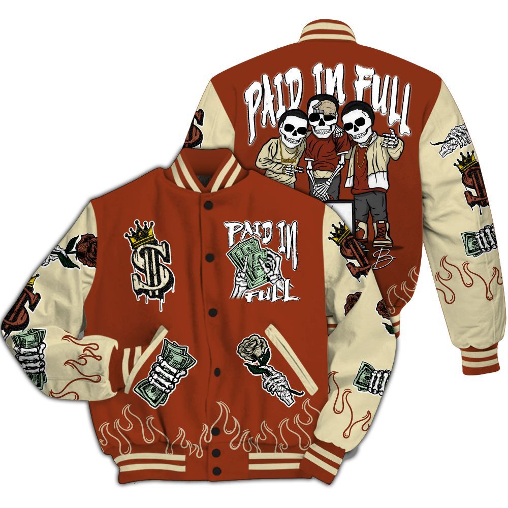 Varsity Jacket To Match Retro Eastside Golf 12s - Fire Everybody Paid In All Over Print
