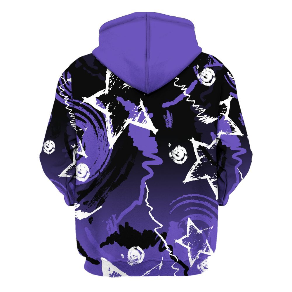 Hoodie To Match Field Purple 12s - Grind Shine Later Drip All Over Print