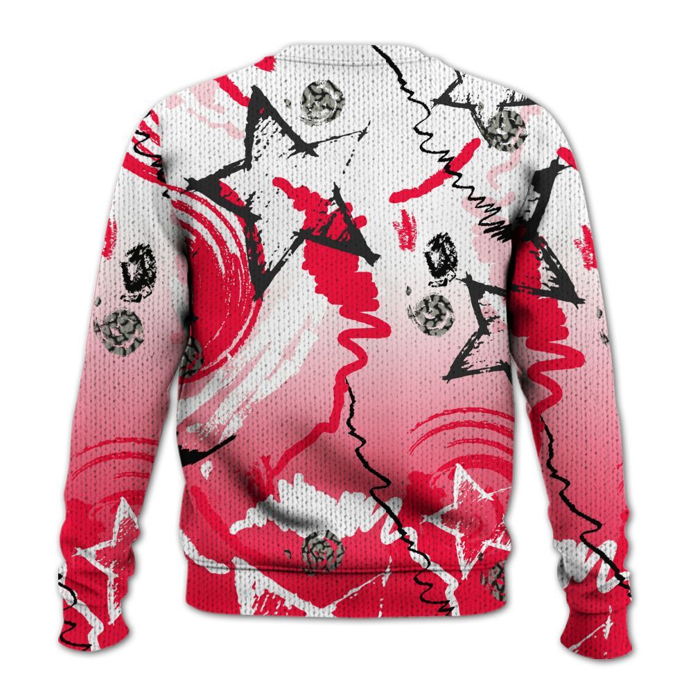 Knitted Sweater To Match Retro Fire Red 3s - Grind Shine Later Drip