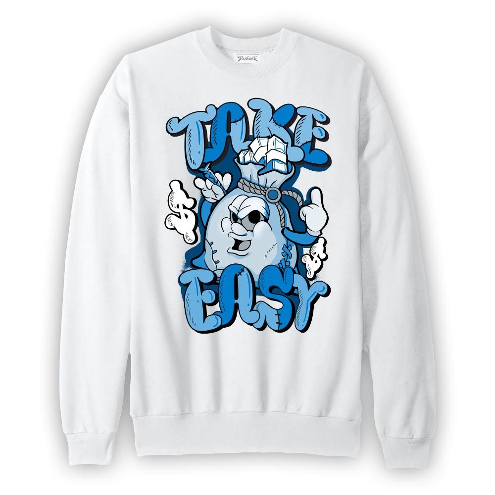 Sweatshirt To match Sweatshirt Take Easy, Military Blue 4s Sweatshirt To Match Sneaker 2404 PAT