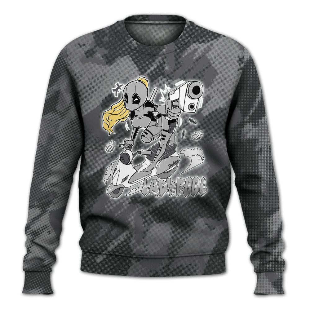 Sweatshirt To Match White Thunder 4s - Lady Pool Cartoon Abstract Halftone All Over Print