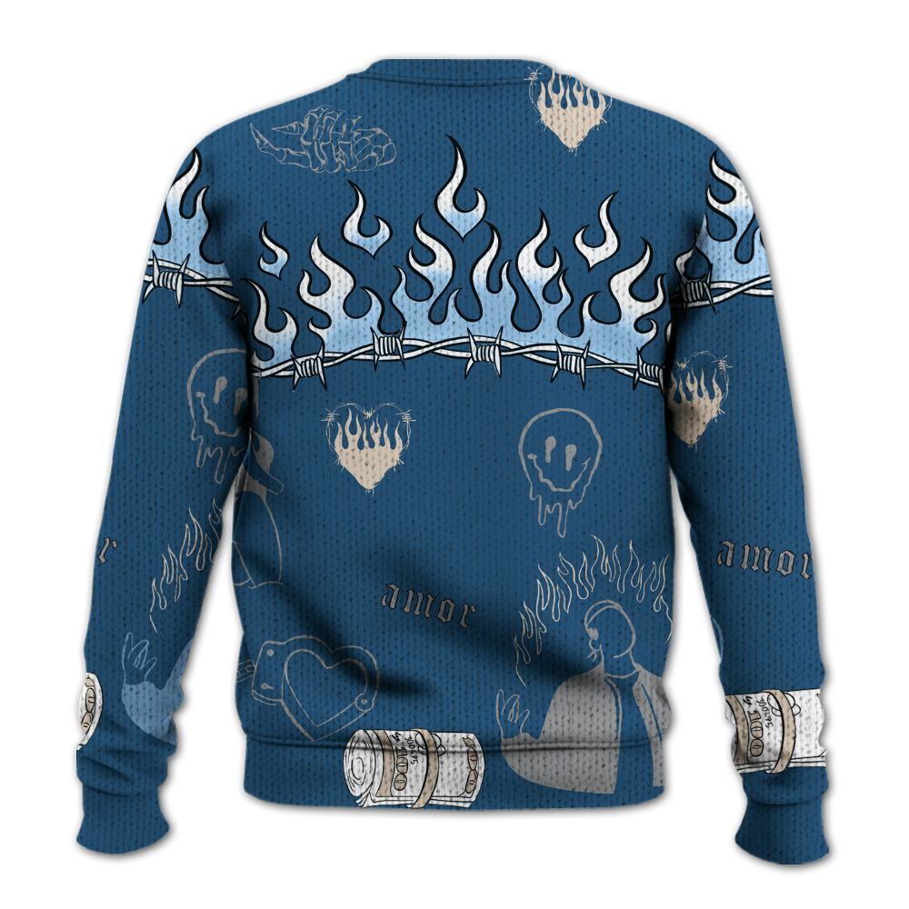 Knitted Sweater To Match Rare Air 3s - Snake Trust No One