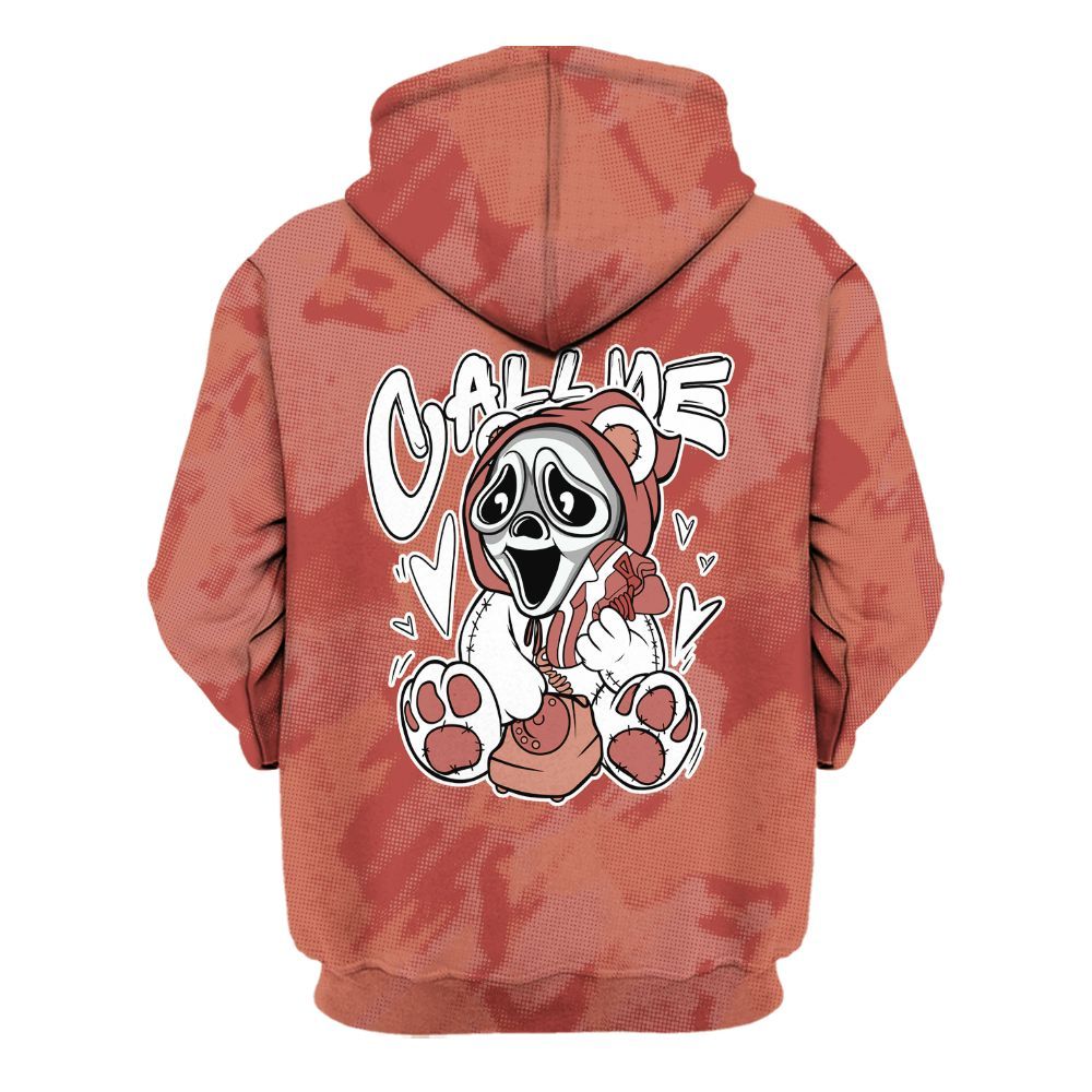 Hoodie To Match Dune Red 13s - Call Me Bear Abstract Halftone All Over Print