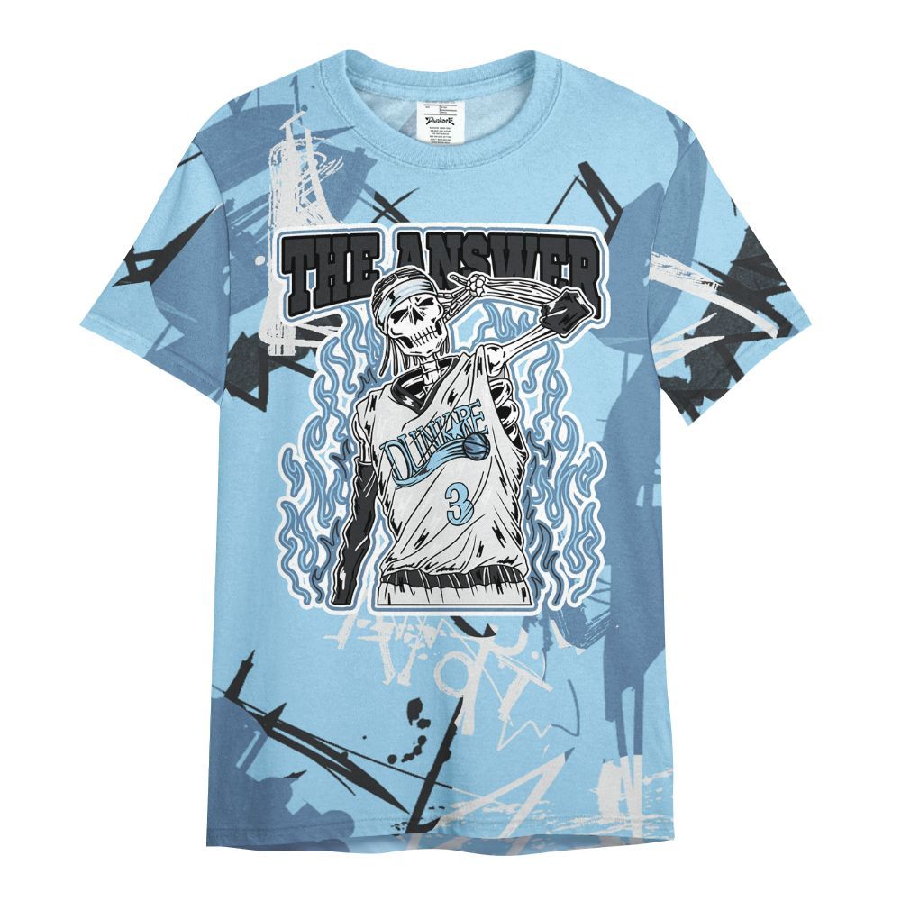 Shirt To Match Legend Blue 11s - Allen Answer Skeleton Messyz All Over Print