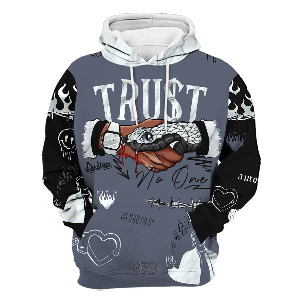 Hoodie To Match Air Foamposite Jin Kazama - Snake Trust No One All Over Print